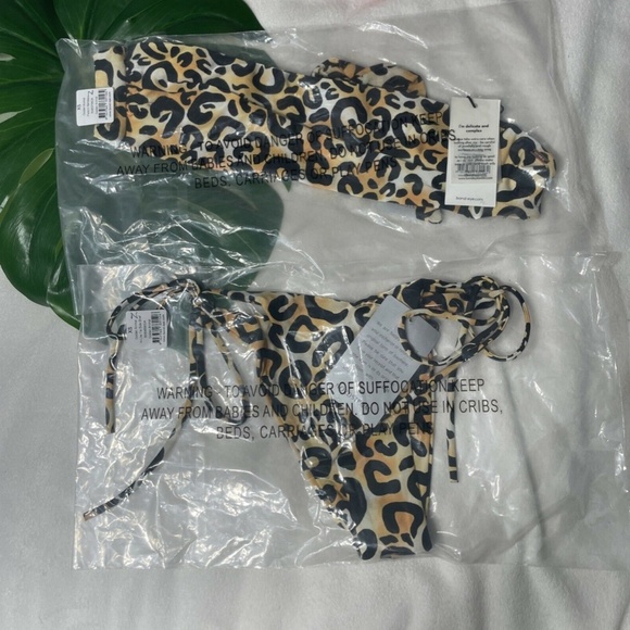 NWT Bound by Bond Eye [ XS‎ ] Animal Bandeau Top + Cheeky Bikini Bottom - Picture 6 of 12